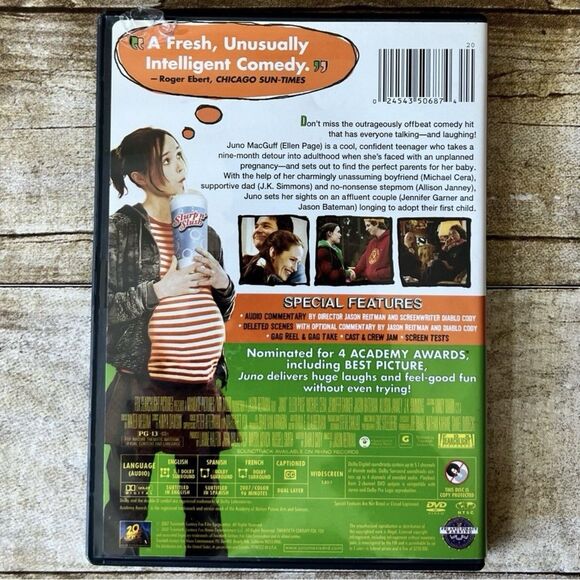 Juno (DVD, 2007) Ellen Page, Michael Cera, Jennifer Garner, Jason Bateman - Picture 3 of 5